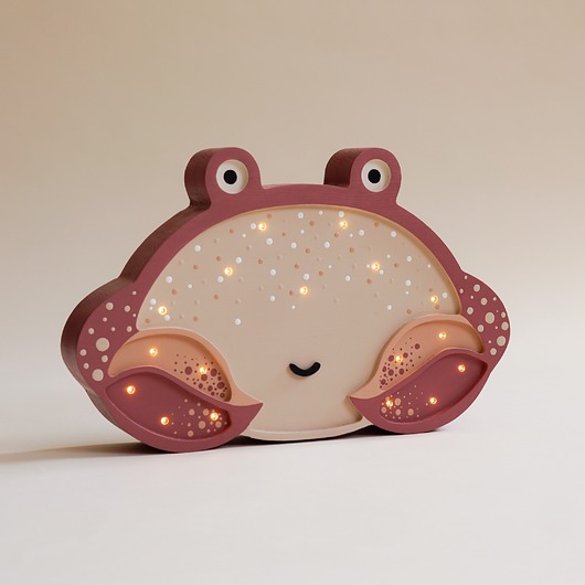 lampy do pokoju dziecka Drewniana Lampka Krab - Pink