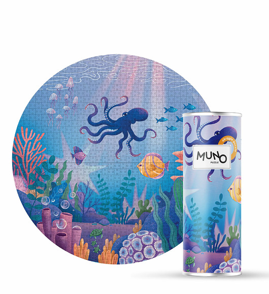 puzzle dla dzieci Puzzle 500 okrągłe "Sealife" by Gosia Zych w tubie