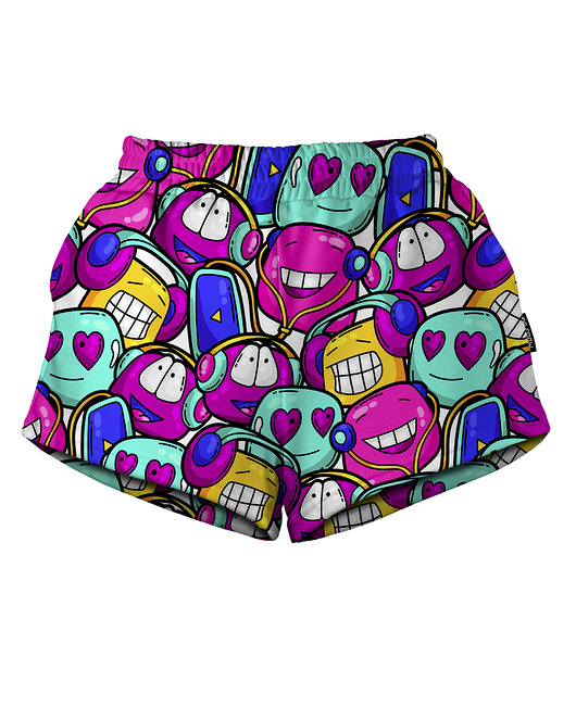 szorty damskie Shorty Spodenki Damskie DR.CROW Cartoon Funny