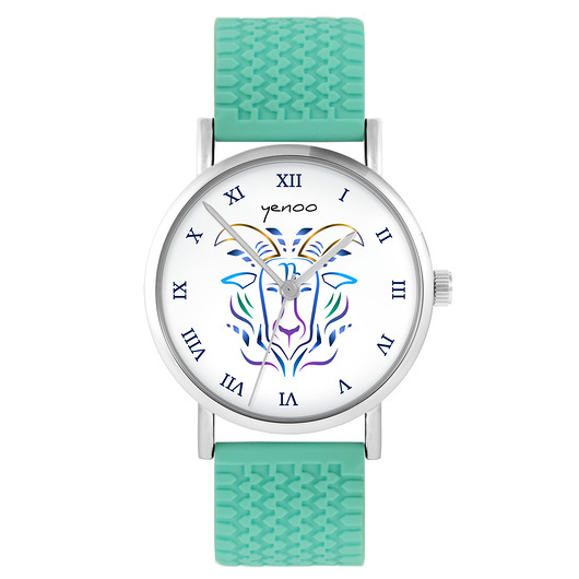 zegarki unisex Kolekcja Starlight - Koziorożec - silikonowy, turkus