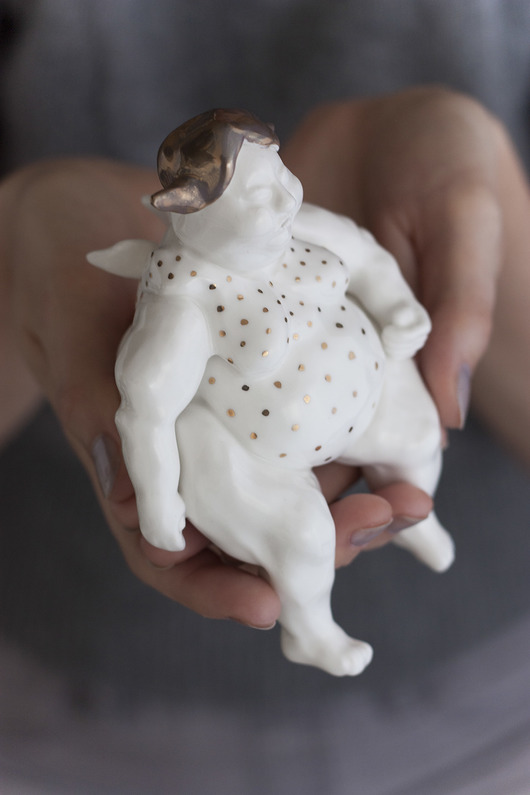Porcelanowy aniołek, figurka Pangzi Ceramics