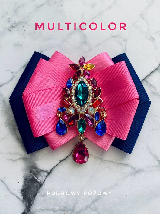 broszki Brosza z kolekcji MULTICOLOR  z kolorowymi kryształami New