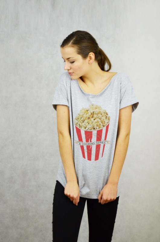 POPCORN SZARA- Koszulka Oversize T-shirt GAU great as You