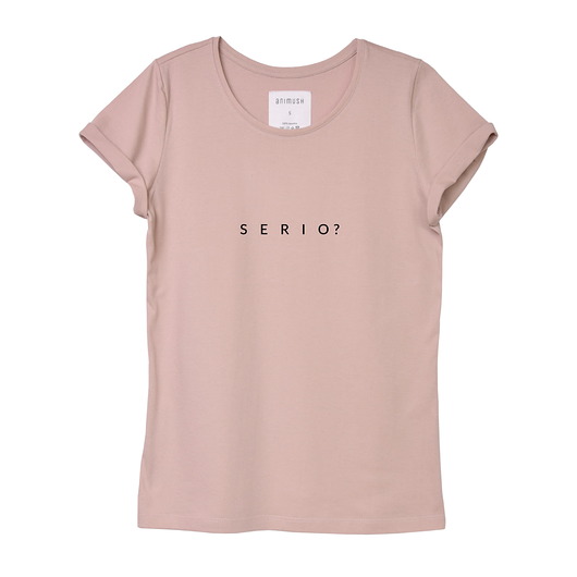 T-shirt pudrowy róż SERIO? ANIMUSH