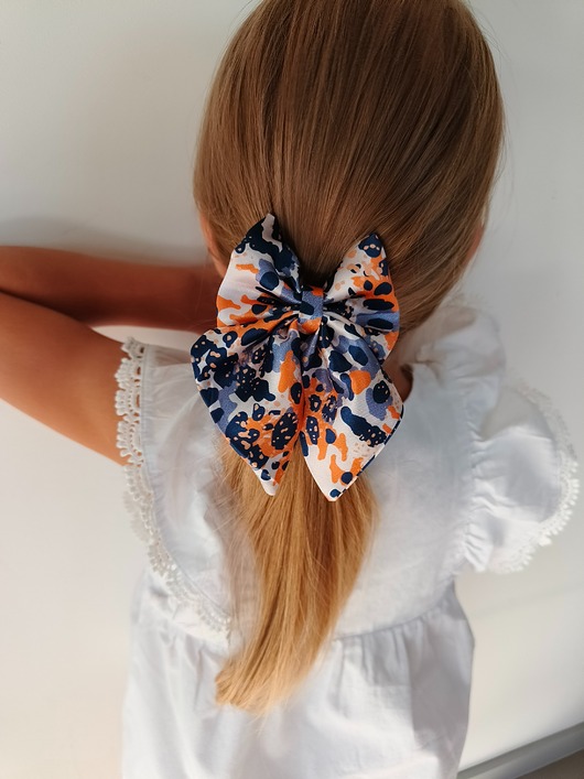dziewczynka - inne Gumka jedwabna z kokardą MINI scrunchie wild spots