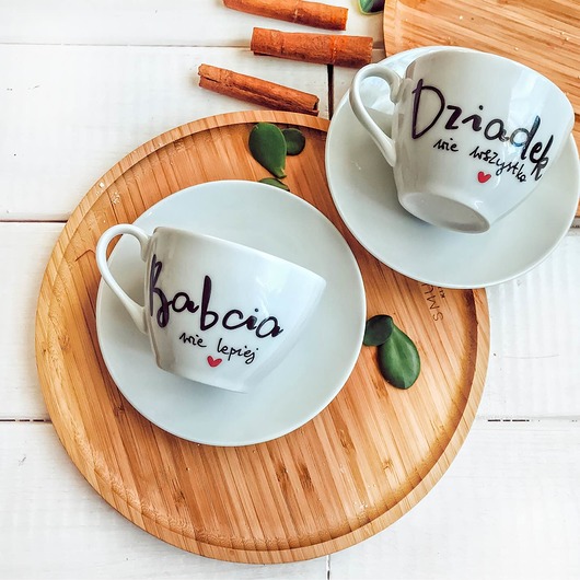 Filizanka Z Papieru Dla Babci Filiżanki Dziadek wie wszystko/Babcia wie lepiej - Pakamera.pl