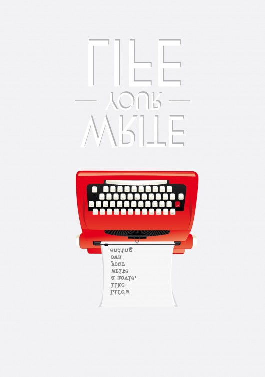 Write your life - retro plakat - grafika A0 Pankmat