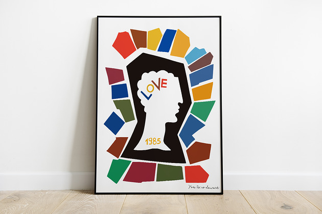 Saint Laurent "Love 1985" plakat Pas De LArt