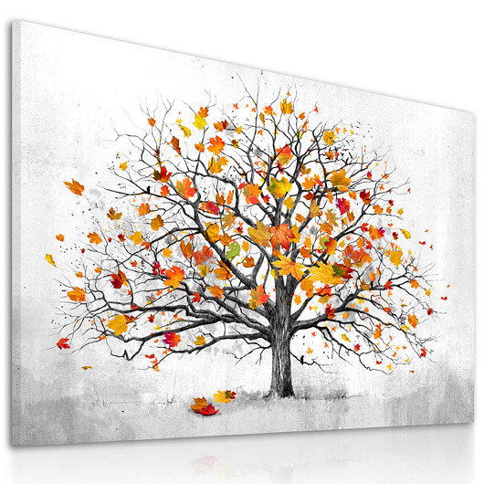 Obraz na płótnie z kolorowym drzewem 120x80cm LUdesign gallery