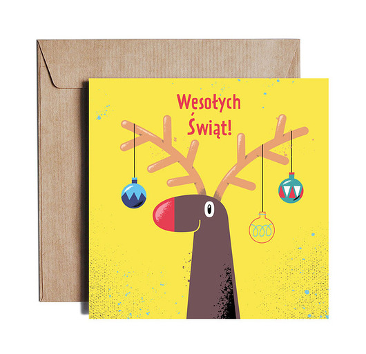 kartki świąteczne Happy Christmas Świąteczna Kartka od PIESKOT