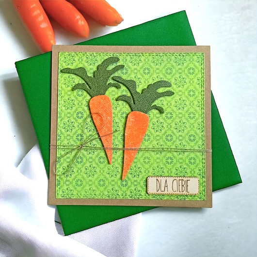 kartki scrapbooking Dla Ciebie : marchewki : kartka uniwersalna