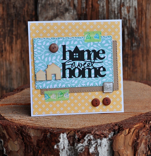 kartki scrapbooking Kartka na nowy dom