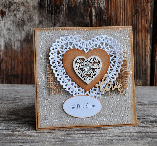 kartki scrapbooking Kartka ślubna
