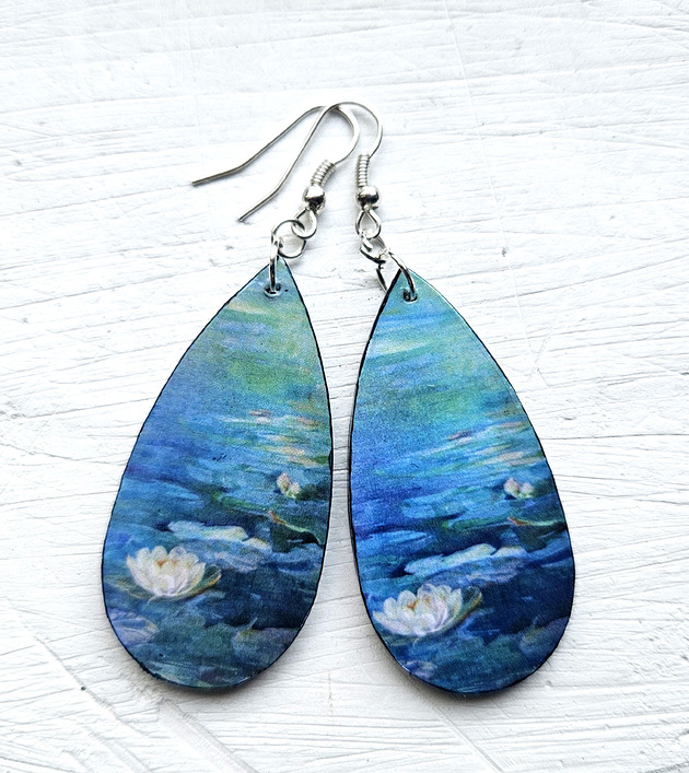 kolczyki - inne Nenufary - Monet