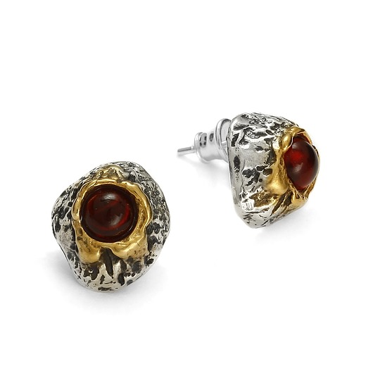 kolczyki pozłacane Kolczyki pozłacane artystyczne z Kolekcji Wulkan