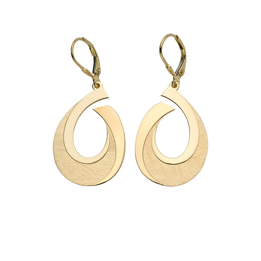 kolczyki pozłacane Kolczyki srebrne 925 pozłacane długie owalne