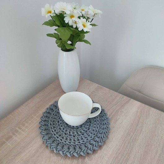 podkładki do kuchni Podkładka okrągła ze sznurka 26cm