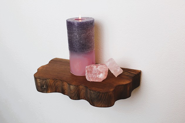 półki Półka ścienna z niewidocznym mocowaniem - kolor ciemny orzech 30/18 cm