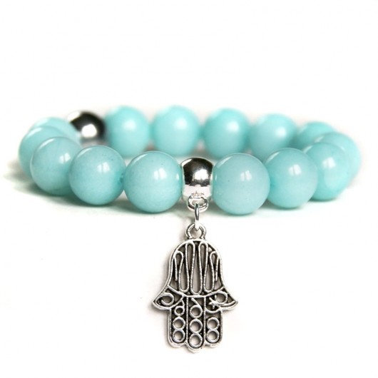 miętowy jadeit & hamsa kaktusia