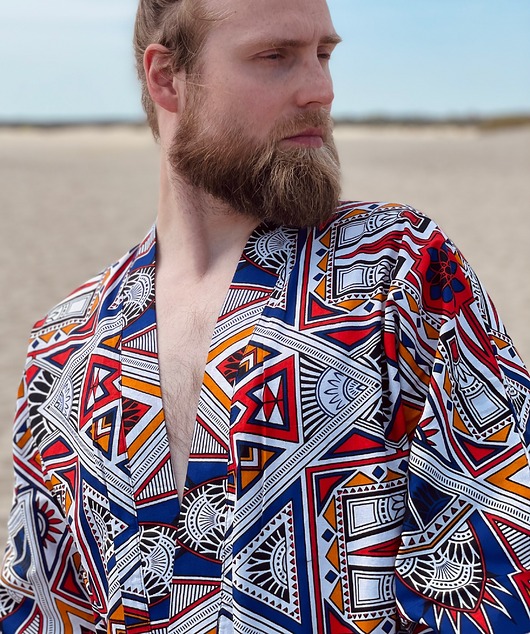 płaszcze i kurtki męskie Peace Warrior kimono