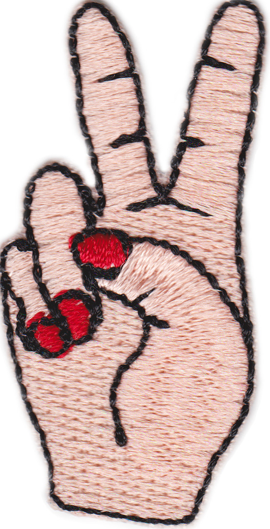 naszywki na ubrania Naszywka naprasowanka ŁAPKA VICTORIA termo haft dla dzieci POLSKA 2,6x5,2cm