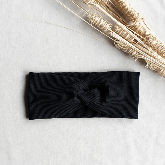 Opaska z dzianiny BLACK wu handmade