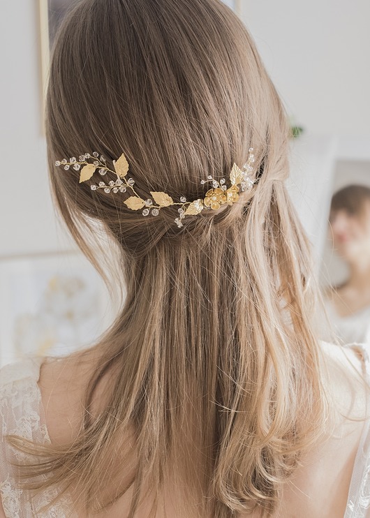 Złota gałązka do włosów Milana  Anelis Atelier