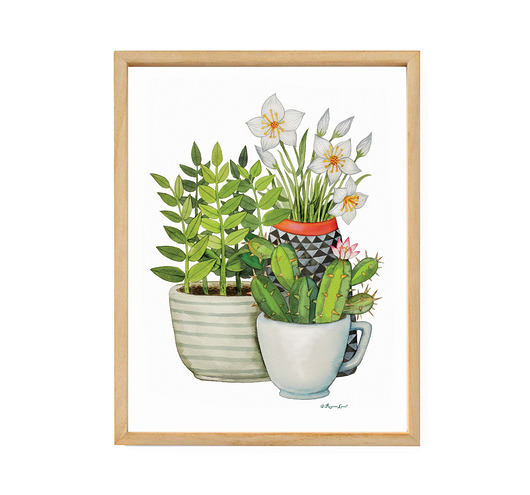 Plakat Boho plants Regina Land Atelier
