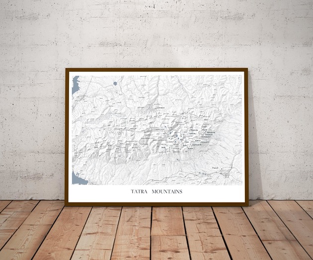 Plakat Tatry i ich szczyty maps by P