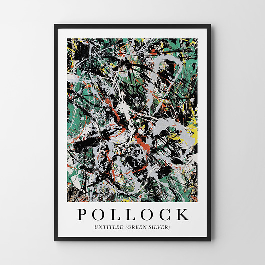 plakaty Plakat Pollock Green silver