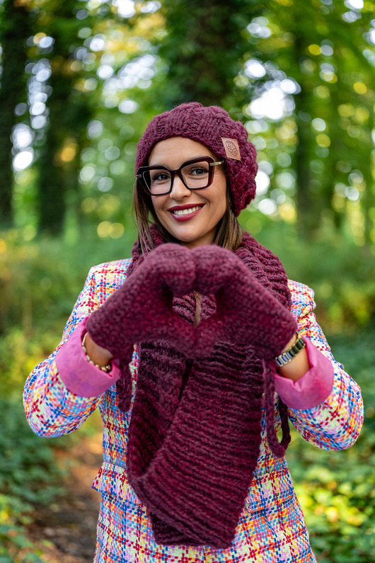 rękawiczki damskie Rękawiczki MERINO Bordo