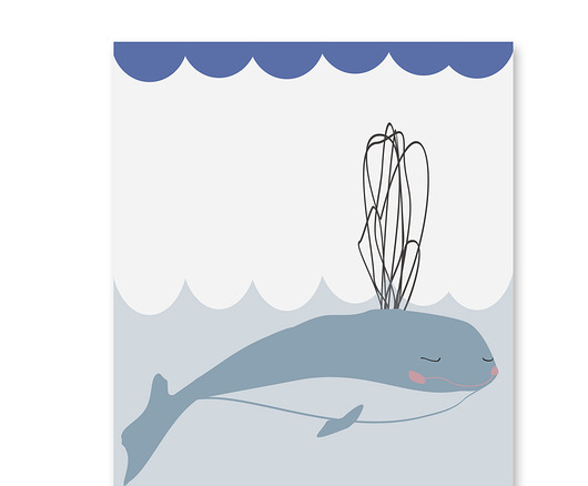 Tapeta dziecięca Mural Whale Humpty Dumpty Room Decoration
