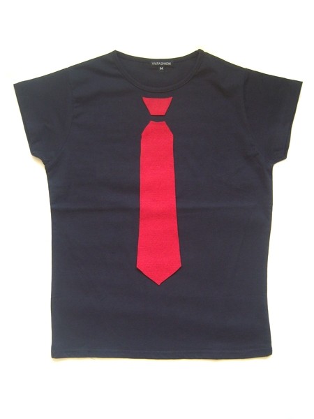 t-shirt TIE (S) czarny YULIYA BABICH