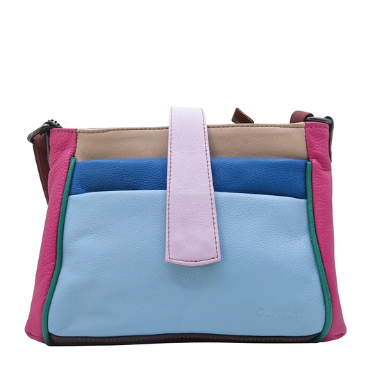 torby na ramię Torebka damska klasyczna skórzana pojemna kieszenie kolorowa pasek OLIVKA