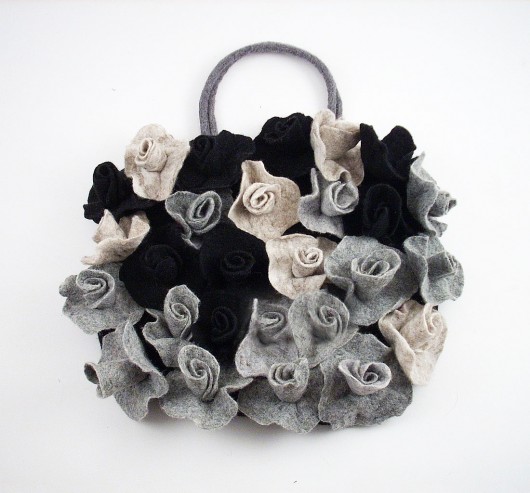 Roses: Jedwabnofilcowa Torebka filcant