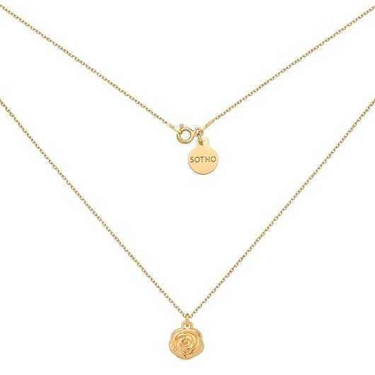 złote naszyjniki Złoty naszyjnik z różą