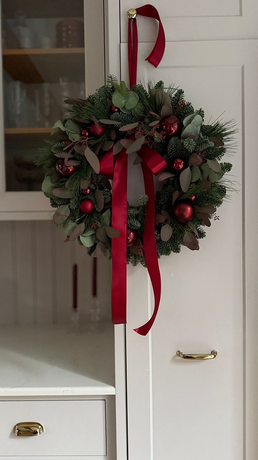 wianki bożonarodzeniowe NATURALNY Wianek Bożonarodzeniowy na drzwi - 45cm