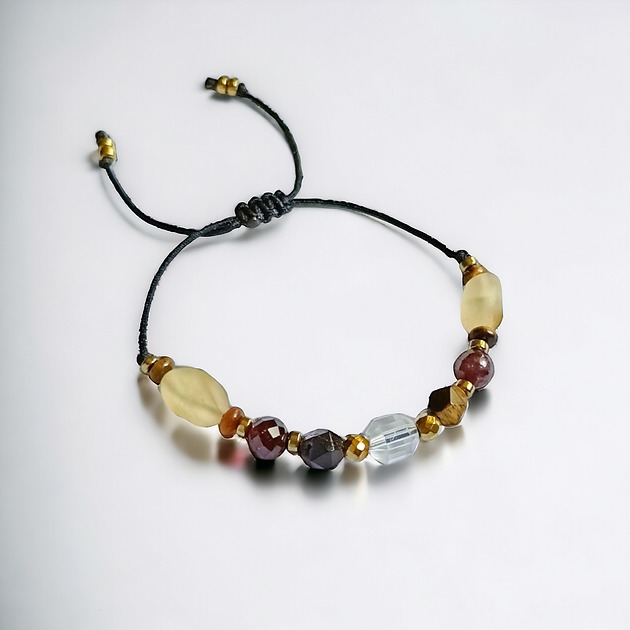 bransoletki z kamieni naturalnych LEW - zodiac collection - NEW gold.