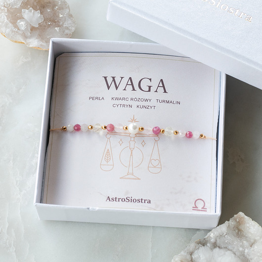 bransoletki na sznurku Waga Bransoletka Zodiakalna Znak Zodiaku Dla Wagi Prezent