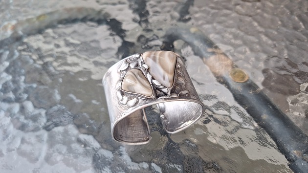 bransoletki wire wrapping Szarości - bransoletka regulowana