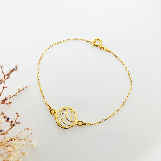 bransoletki złote Bransoletka z piłką , siatkówka złocona