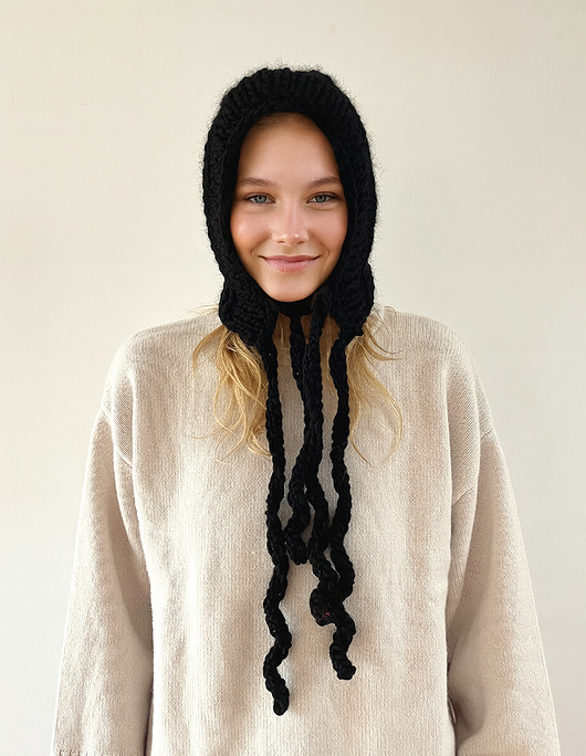 czapki damskie BONBON balaclava x bonnet fiolet