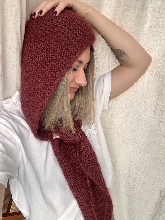 czapki damskie Kaptur Szalik zwężany z kapturem XXL