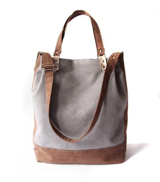torba - grey&chocolate&beige -  elfagado