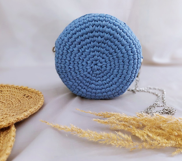 Small Capsel Bag - jasny jeans Damariz