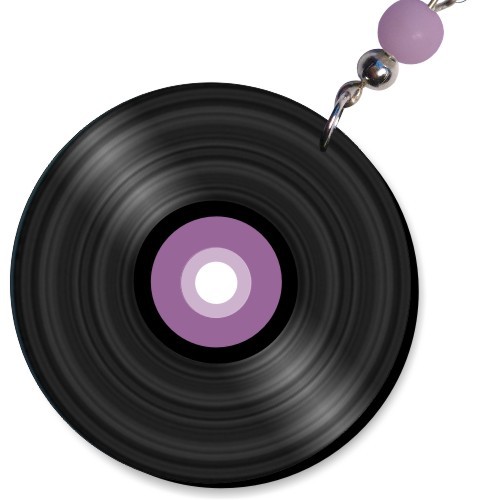 Kolczyki Płyty Winylowe Vinyl Wrzos Modny Design