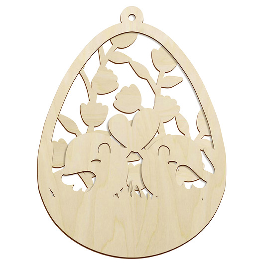 ozdoby wielkanocne Drewniana Zawieszka Dekoracja Wielkanocna 10cm ze Sklejki Jajko DIY na Okno