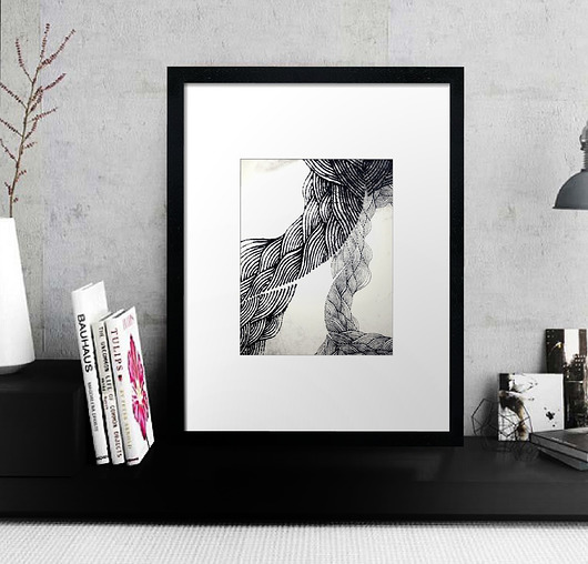 Plakat Grafika autorski wzór "Windy" ThinLine