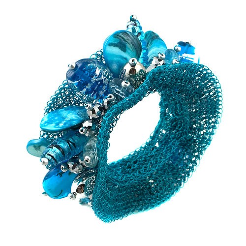 Bransoletka "Blue Bouquet' HERSTORY Design