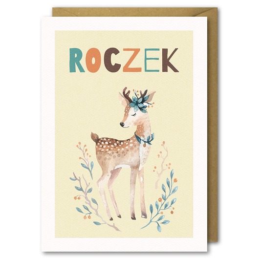 Roczek Sarenka, Kartka Urodzinowa PaperFlamingo